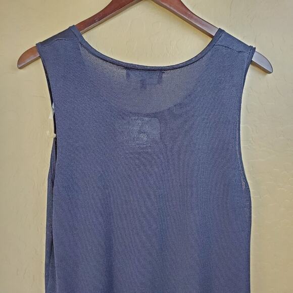 Jones Wear Dark Blue Sleeveless Tank Top Shell - Picture 5 of 8